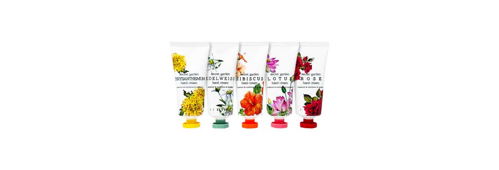 Jigott Secret Garden Hand Cream 5-pack floral hand cream set