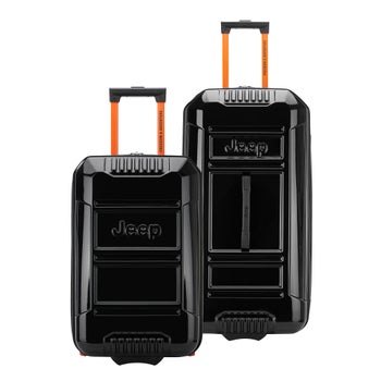 Jeep JH003B Granite 2-piece hardside luggage set in green glossy finish