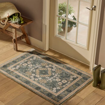 Loloi Figaro navy green vintage inspired area rug