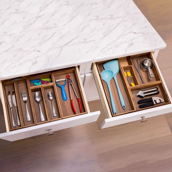 Seville Classics acacia 10-piece organizer box set
