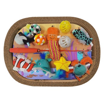 Buddy Buddy cat scratcher bed and toys 13-piece set