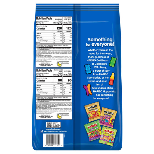 Haribo gummy candy assortment with Goldbears