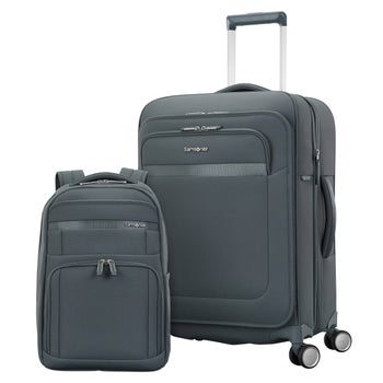 Samsonite Crestledge 2-piece softside expandable spinner luggage set in dark grey