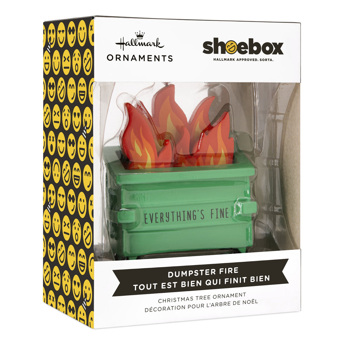 Single Hallmark Dumpster Fire Christmas Ornament