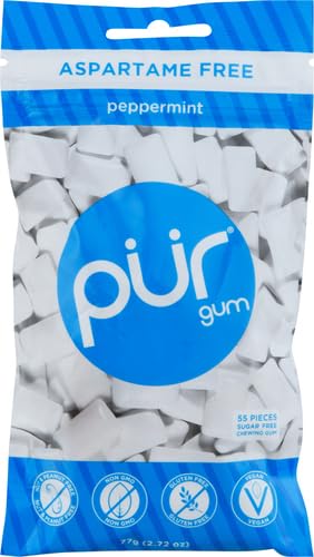 PUR Gum 55 piece peppermint gum packaging