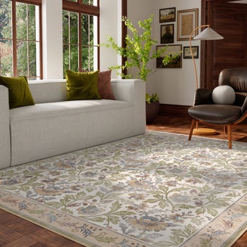 Ruggable Maribel navy flatwoven washable 8 x 10 area rug