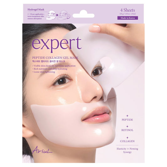 Ariul skincare set featuring peptide collagen gel masks