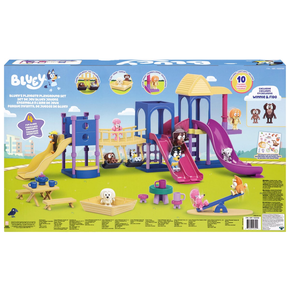 Bluey themed imaginative playset with 24 pieces