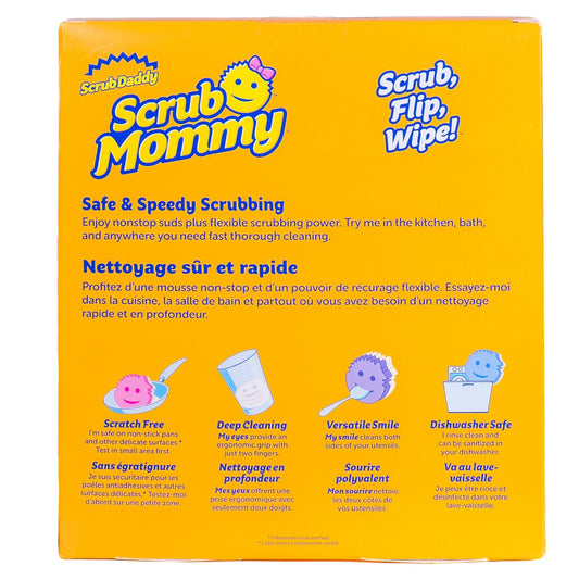 Colorful scratch-free Scrub Mommy cleaning sponges