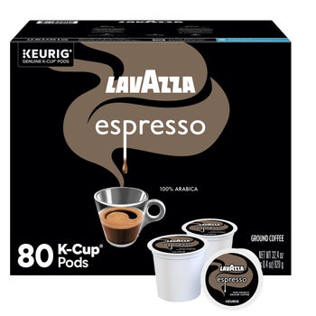 Lavazza medium roast espresso K-Cup coffee pods 80-count