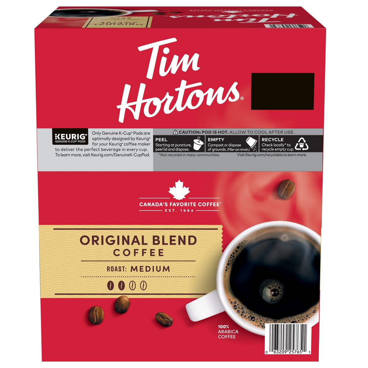 Tim Hortons coffee pods boxboard carton