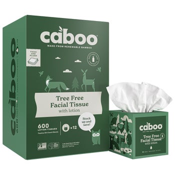 Caboo bamboo facial tissue with lotion 12-count pack
