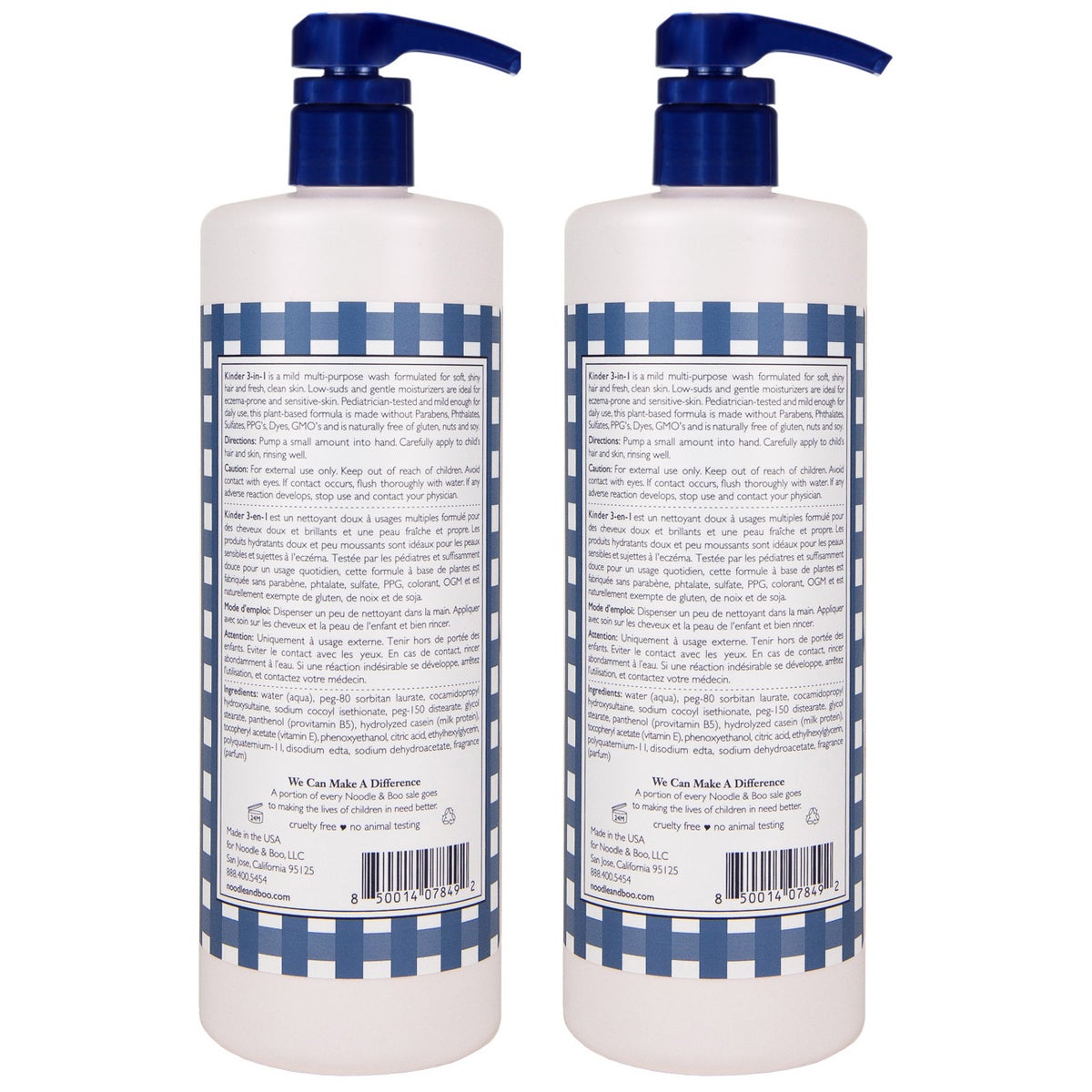 Noodle & Boo Kinder kids bath wash 25 fl oz bottles