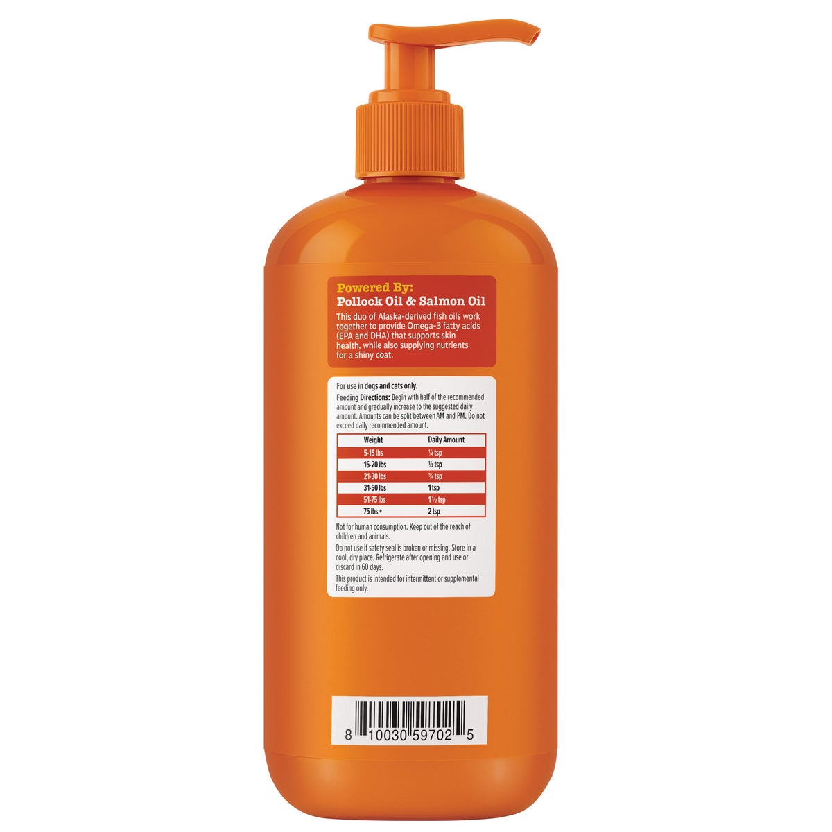 Omega-3 pet supplement for dogs and cats