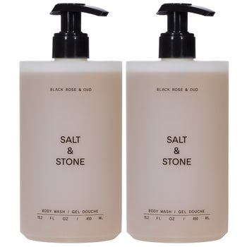 Salt & Stone Black Rose & Oud body wash 2-pack