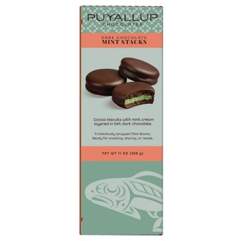 Puyallup Chocolates dark chocolate mint stacks 11-count