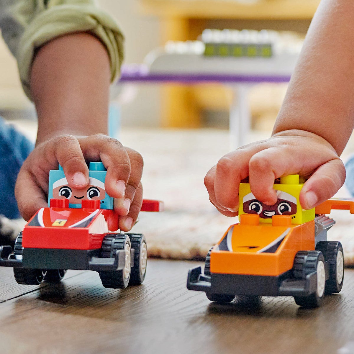LEGO DUPLO race ramp and F1 bundle display