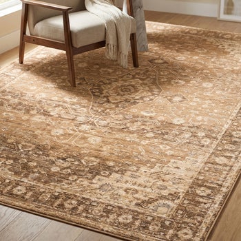 Surya Ember distressed polyester area rug 6’7” x 9’6”