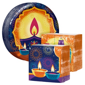 Artstyle Dazzling Diwali paper plate and napkin bundle