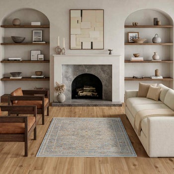 Nourison Argon Tide low-profile area rug 5’3” x 7’6”