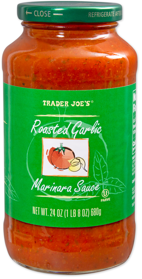 Trader Joe's Roasted Garlic Marinara Sauce jar