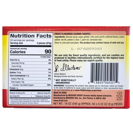Efrutti gummy mini burger candy pack for sharing