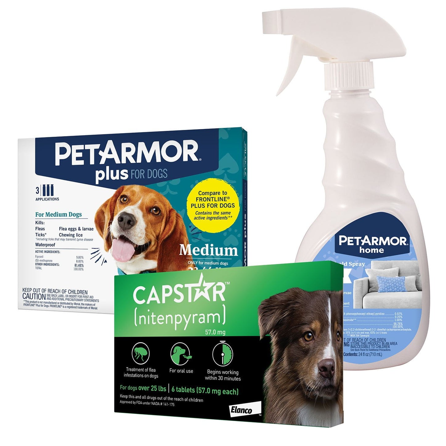 PetArmor Plus Capstar flea and tick bundle for medium dogs