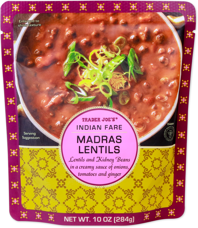 Trader Joe's Madras Lentils kosher pantry meal