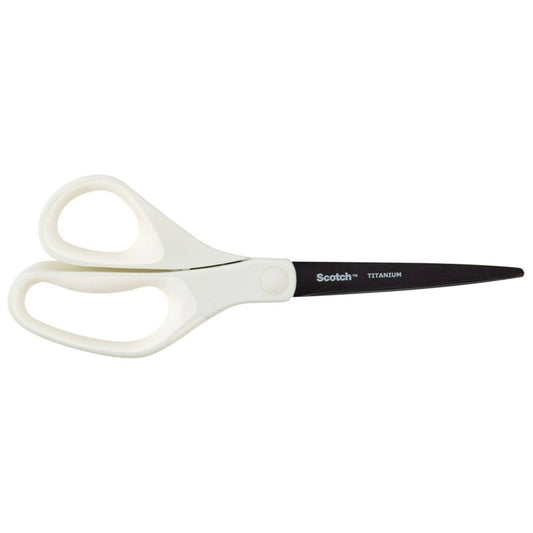 Titanium-fused blade scissors with comfort grip handles