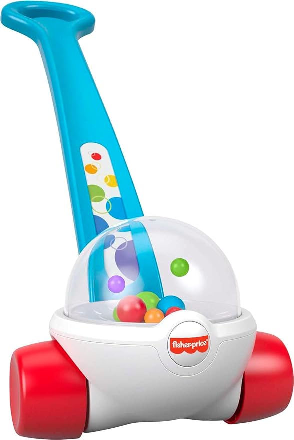 Fisher-Price blue Corn Popper push-along toy for babies