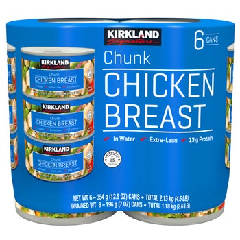 Kirkland Signature canned chicken breast 6-count