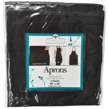 Nouvelle Legende black commercial grade apron 2 count