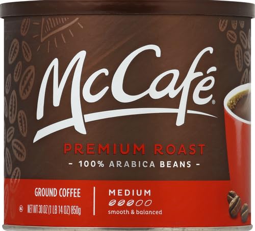 McCafe Premium Roast coffee canister for everyday brewing