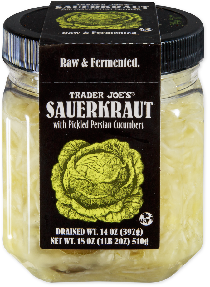 Trader Joe's Sauerkraut with Pickled Persian Cucumbers