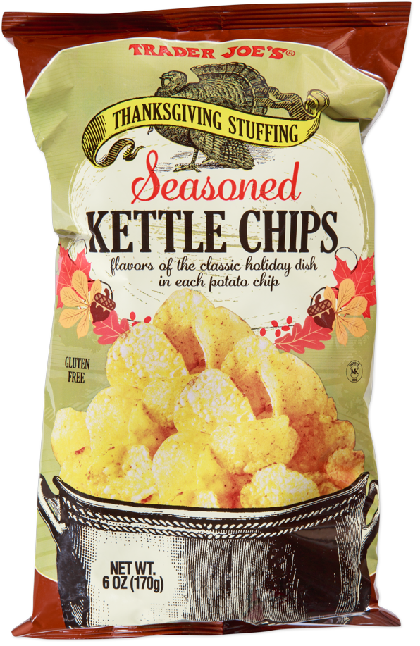 Trader Joe's Thanksgiving stuffing seasoned kettle chips