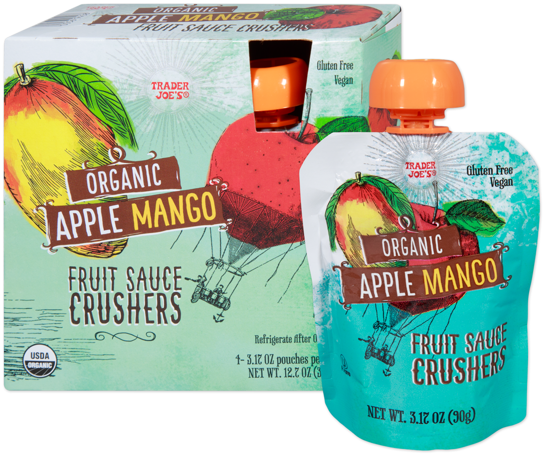 Trader Joe's Organic Apple Mango Fruit Sauce Crushers pouch