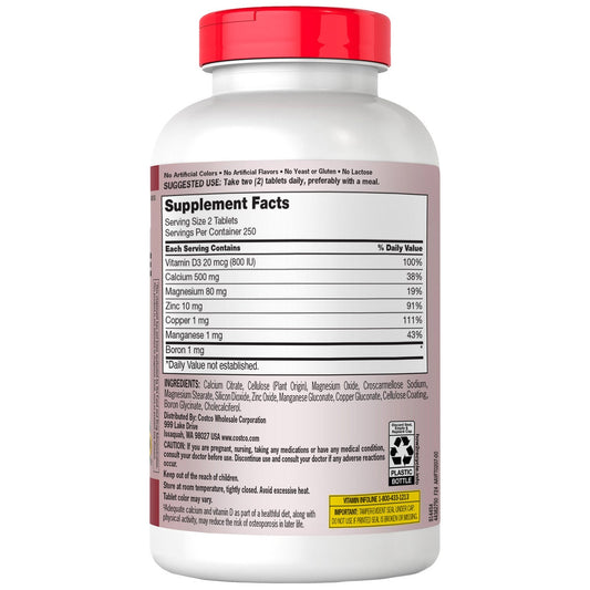 Kirkland Signature 500-count calcium citrate supplement