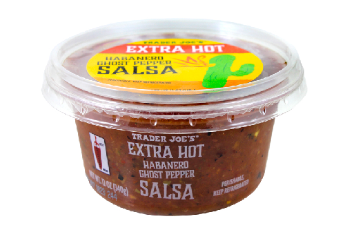 Trader Joe's Extra Hot Habanero Ghost Pepper Salsa jar