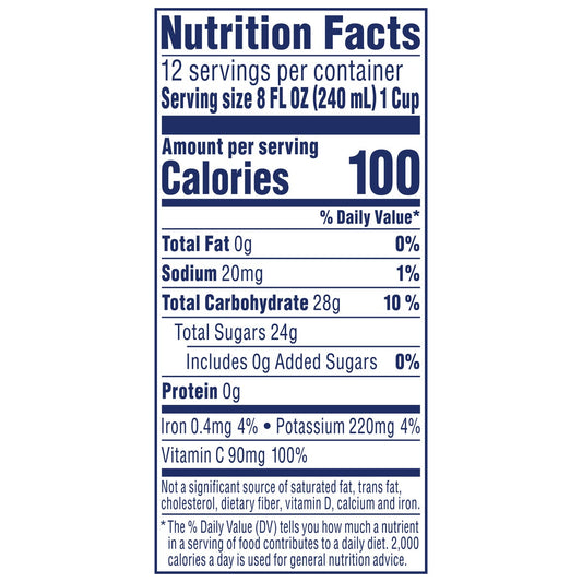 Kirkland Signature cranberry juice bottle front label