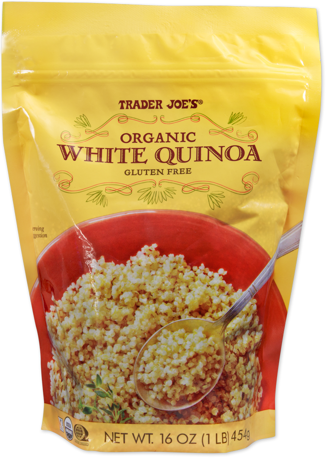 Trader Joe's organic white quinoa package