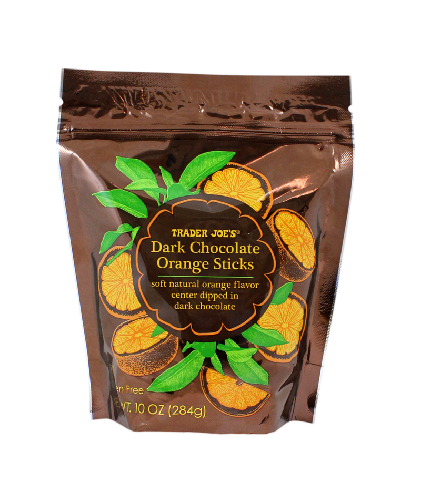 Trader Joe's dark chocolate orange sticks