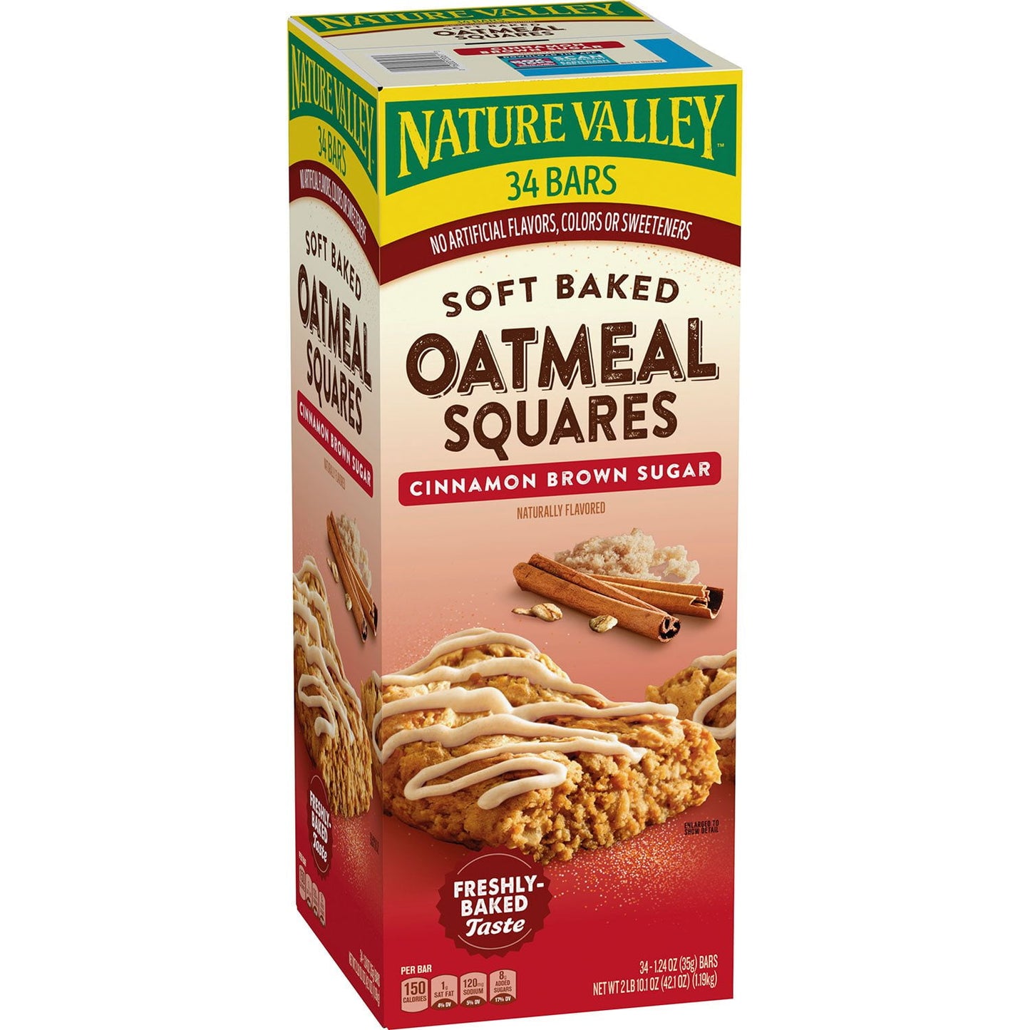 Nature Valley soft baked oatmeal squares cinnamon brown sugar 34 ct