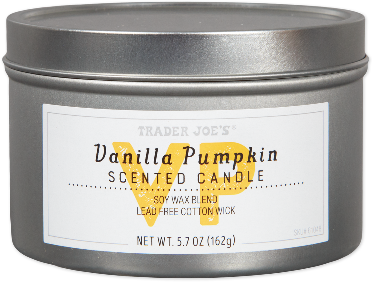 Trader Joe's Vanilla Pumpkin scented candle
