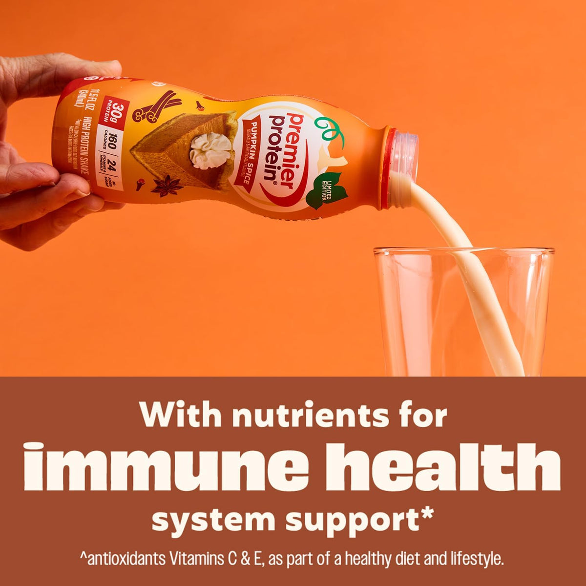 Premier Protein Pumpkin Spice bottled protein drinks 12 pack