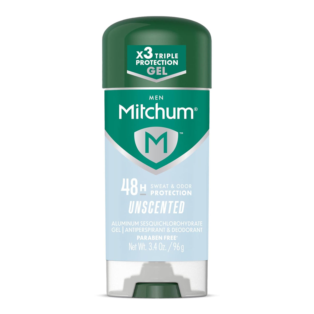 Mitchum unscented gel deodorant with 48-hour sweat and odor protection