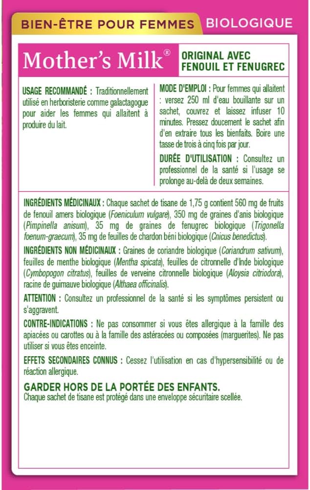 Organic Mother's Milk lactation tea pack of 1