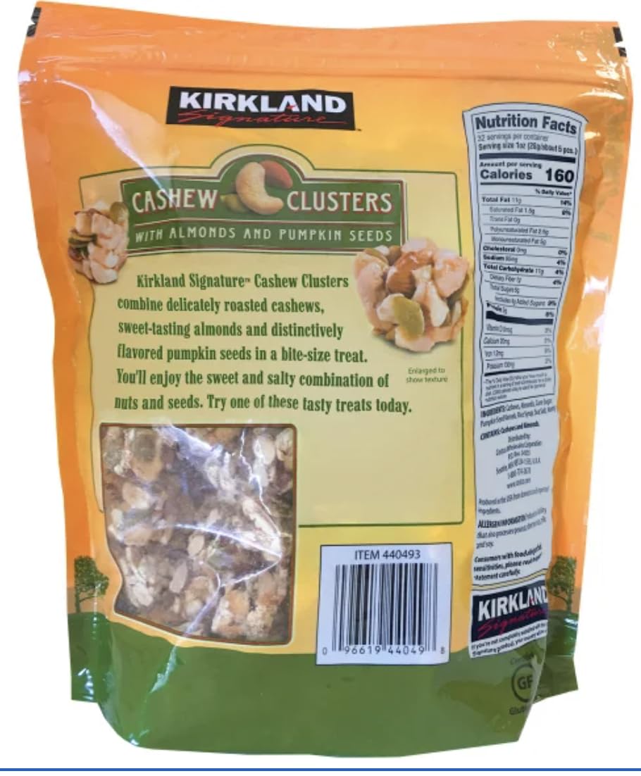 Kirkland Signature Cashew Clusters, 2 lbs
