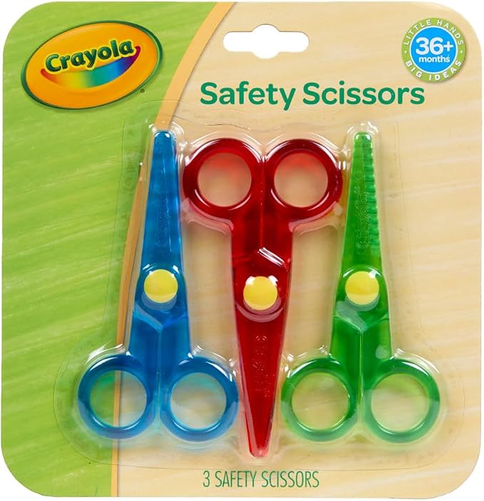 Crayola toddler safety scissors 3-pack with blunt tips