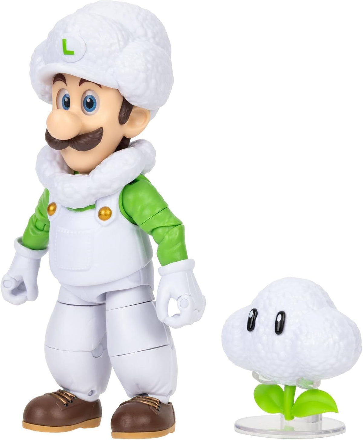 Poseable Luigi action figure for ages 3 and up