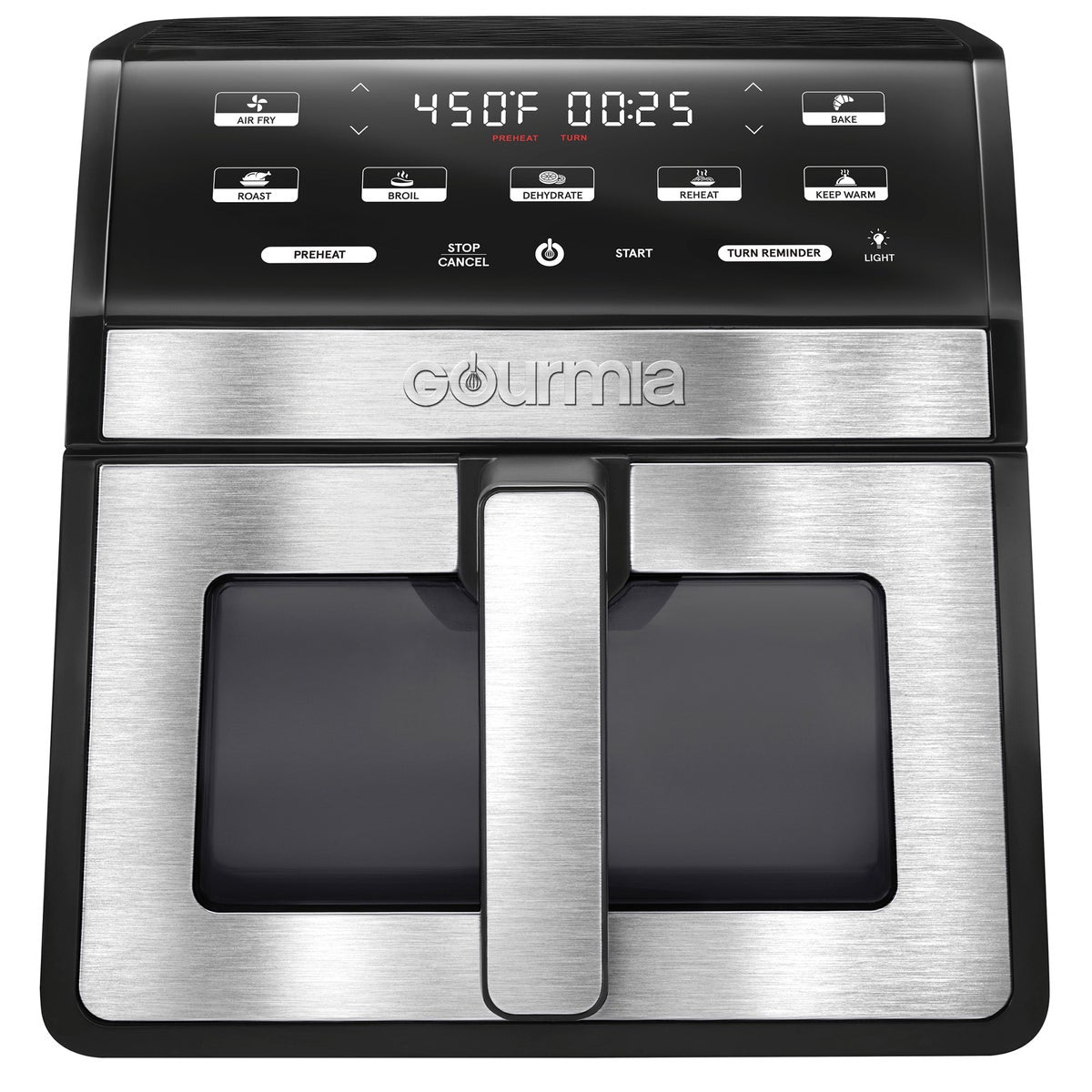 Gourmia digital air fryer product packaging view